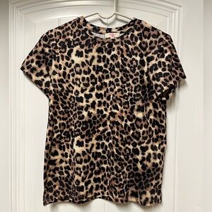Girls Leopard Print Shirt. Stretchy material by GB girls. Size XL.  Gently worn.